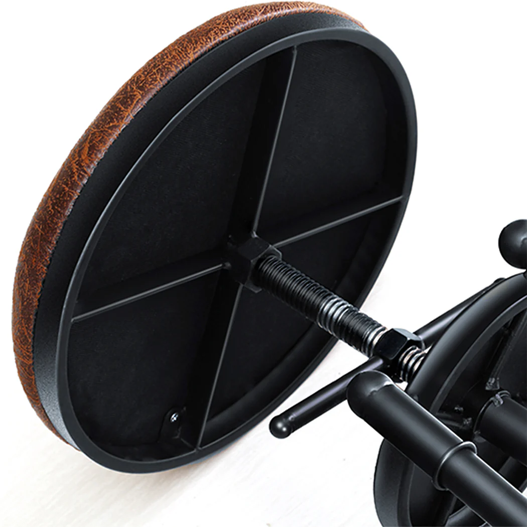 Set of 4 Trieste Rustic Industrial Bar Stool Kitchen Stool Barstool Swivel Dining Chair - Wood - Nurns