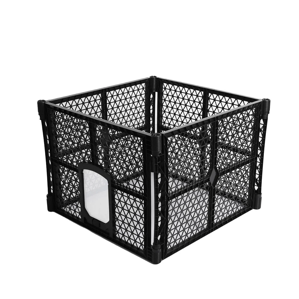 Pet Playpen Foldable Protable Dog Play Pens Plastic Garden Outdoor 4 Panels - Nurns