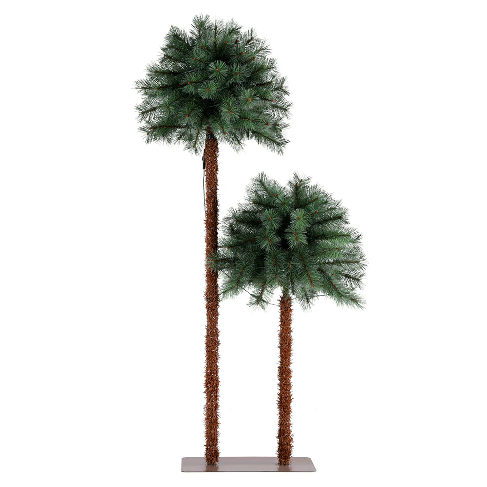 5ft 1.5m 70 LED Christmas Tree Xmas Palm Tree Party Decorations 2-in-1 - Nurns