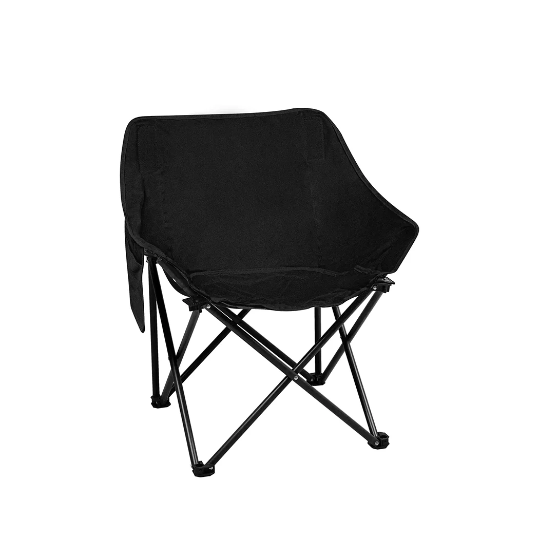 Folding Camping Moon Chair Lightweight - Black - Nurns