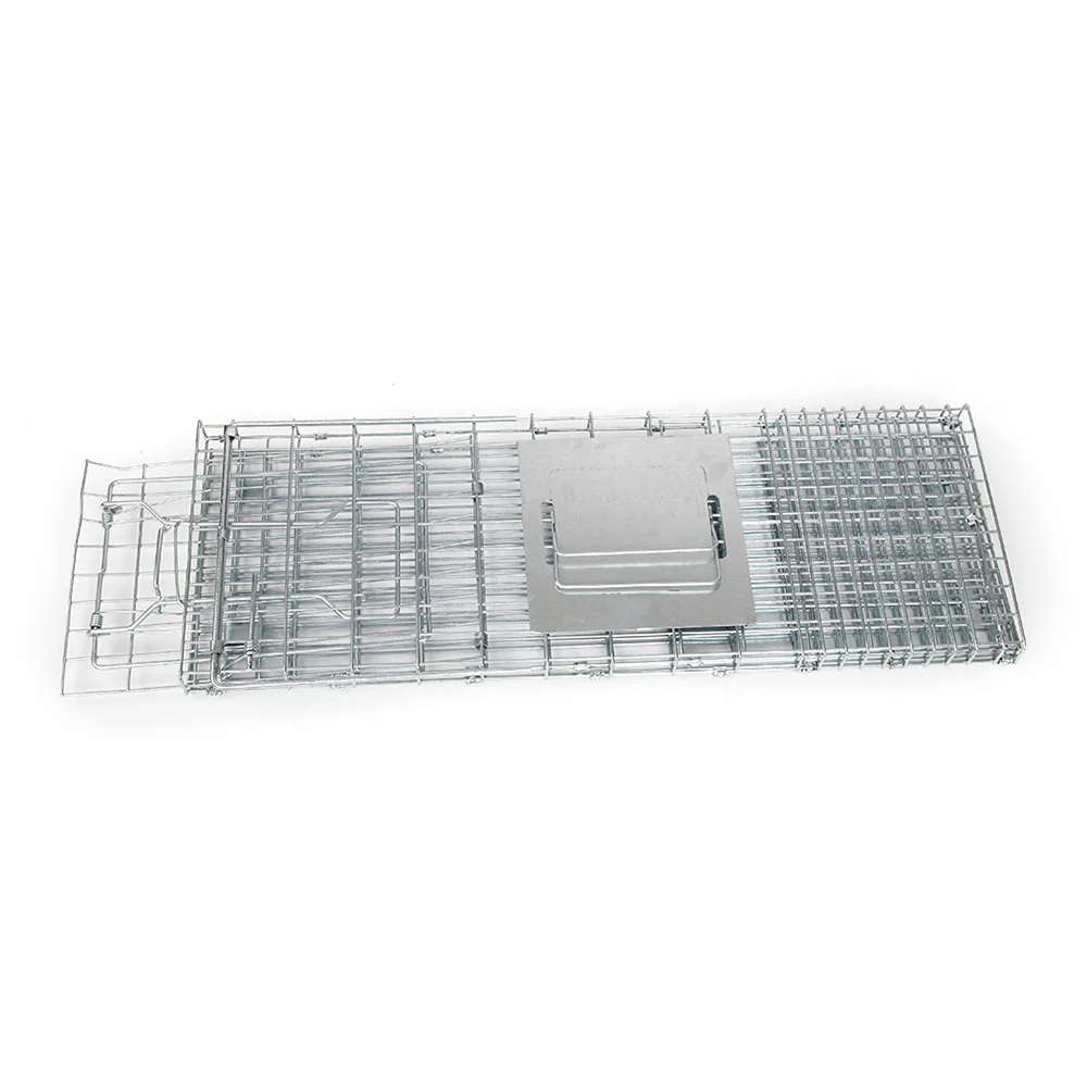 Humane Animal Trap Cage 94x34x36cm - Silver - Nurns
