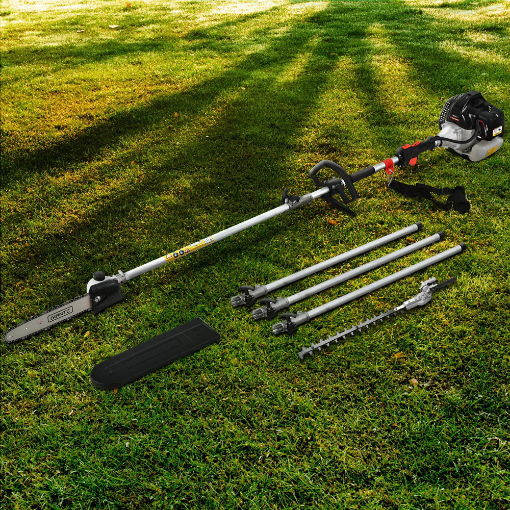 62CC Pole Chainsaw Hedge Trimmer 12in Chain Saw 5.6m Long Reach - Nurns