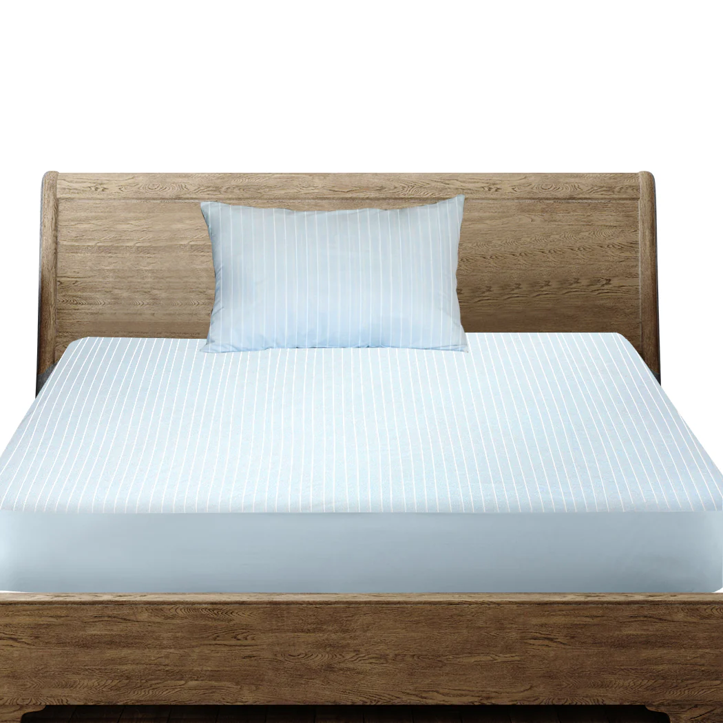 Single DreamZ Mattress Protector Pillowcases Blue - Nurns