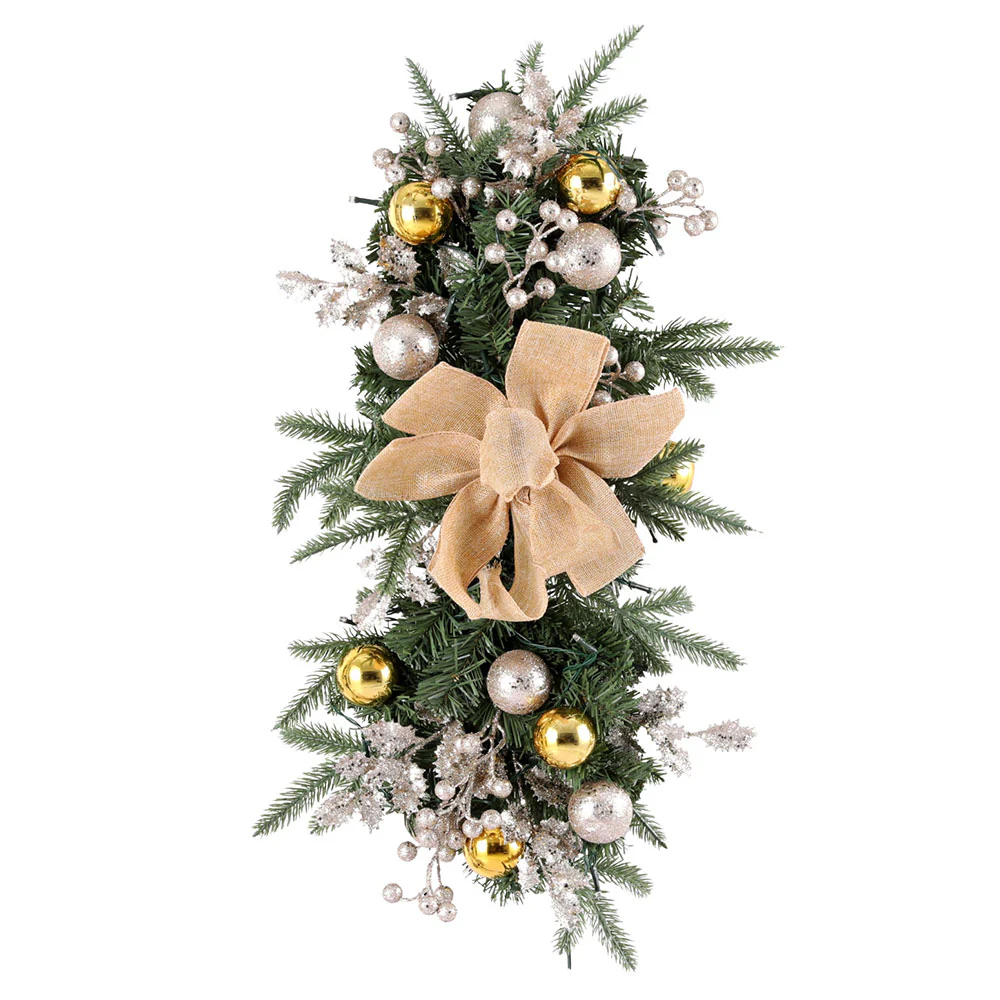 Hanging Christmas Garland 45cm Staircase Door Party Decor - Nurns