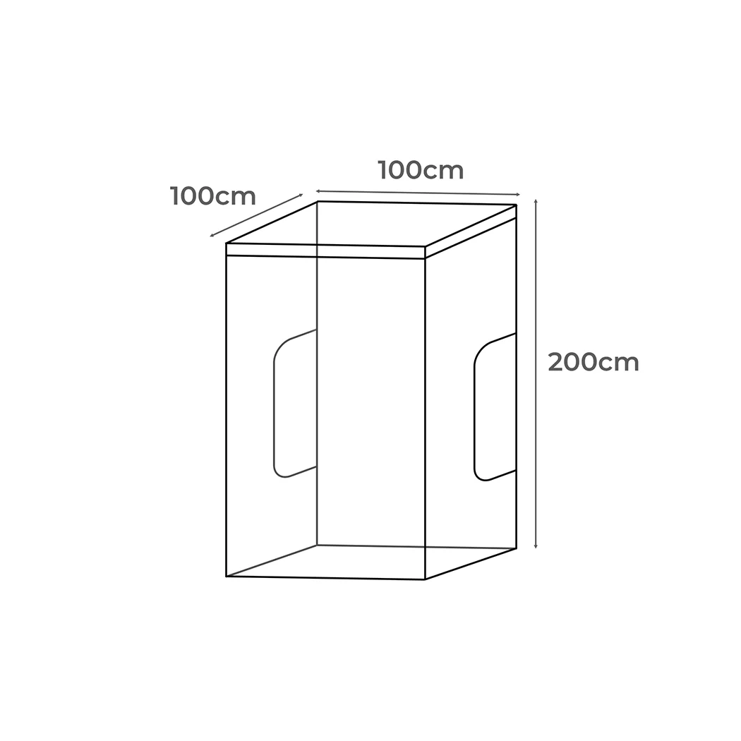 Garden Hydroponics Grow Room Tent Reflective Aluminum Oxford Cloth 100x100cm - Nurns