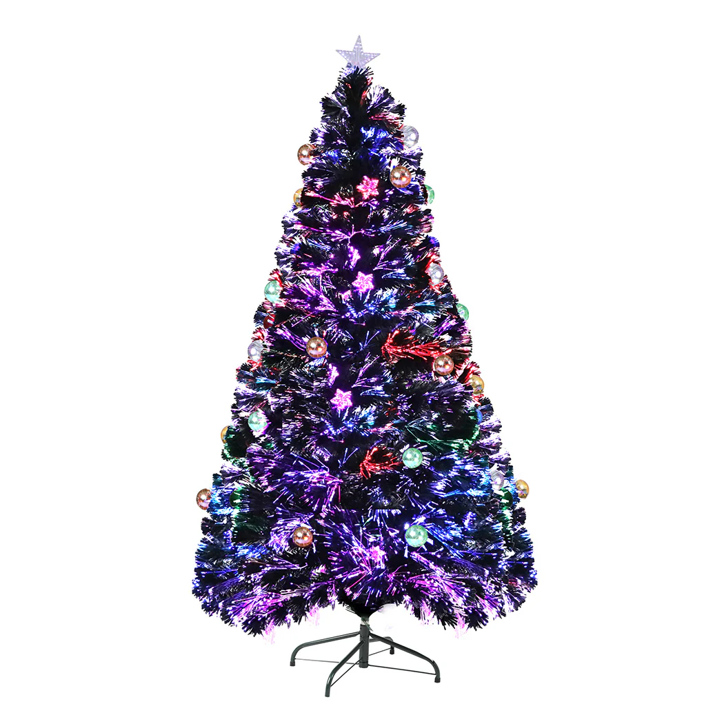8ft 2.4m 320 Tips Christmas Tree Xmas Decorations Fibre Optic Multicolour Lights - Nurns