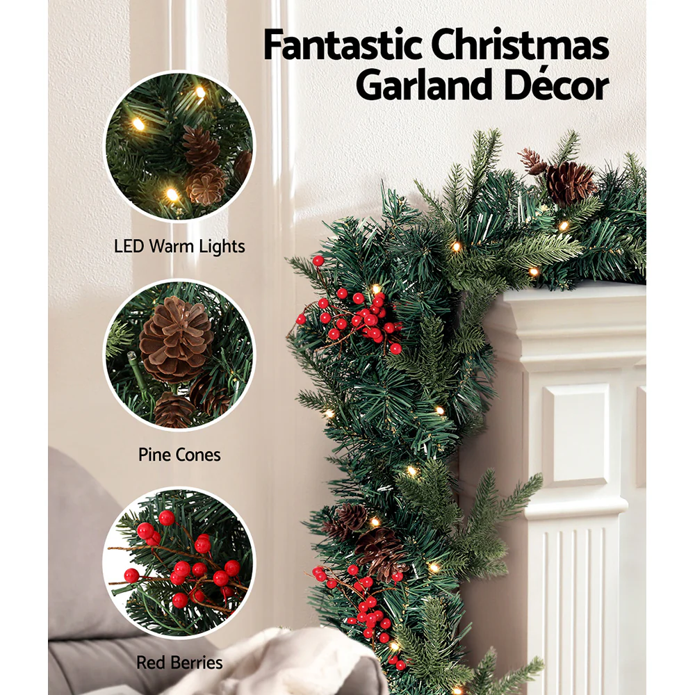 Christmas Garland with Wreath Set - Nurns