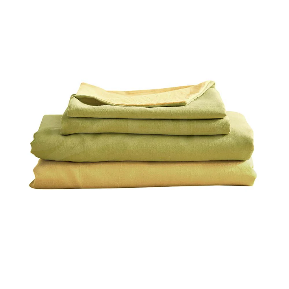 Single Cosy Club Cotton Bed Sheets Set Yellow Cover - Nurns
