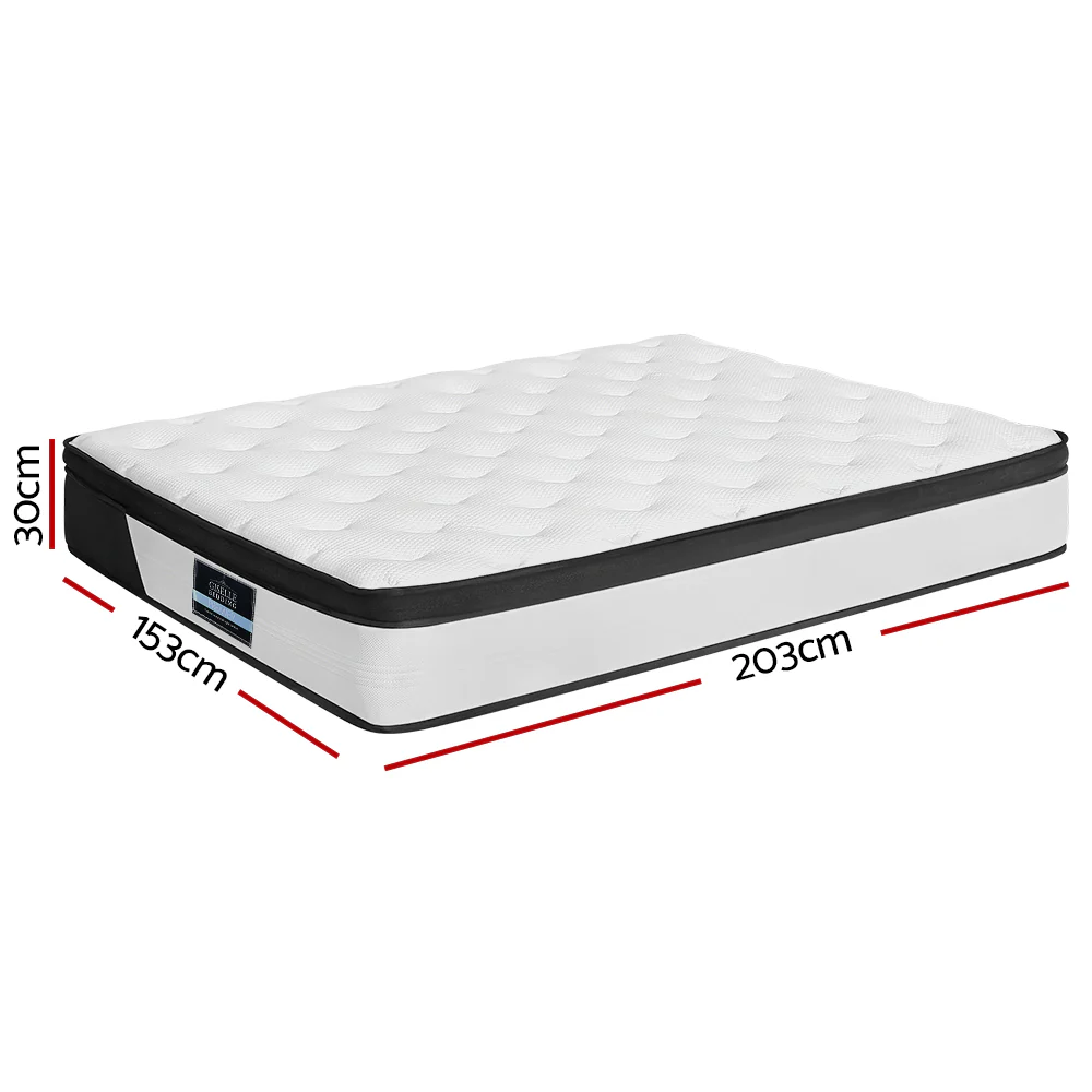 Nyla 30cm Euro Top Mattress Pocket Spring Medium Firm - Queen - Nurns