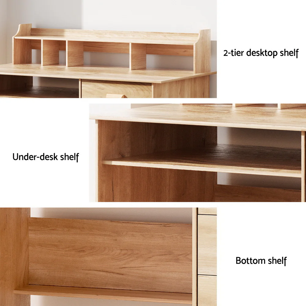 Artiss Computer Desk Office Study Desks Table Shelf Drawer - Nurns