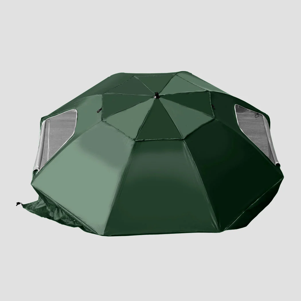 Mountview Beach Umbrella Outdoor Umbrellas Green 2.33M - Nurns