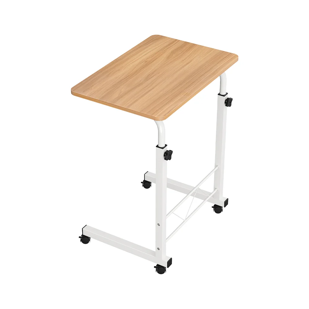 Artiss Laptop Desk Table Adjustable 60cm Light Wood - Nurns