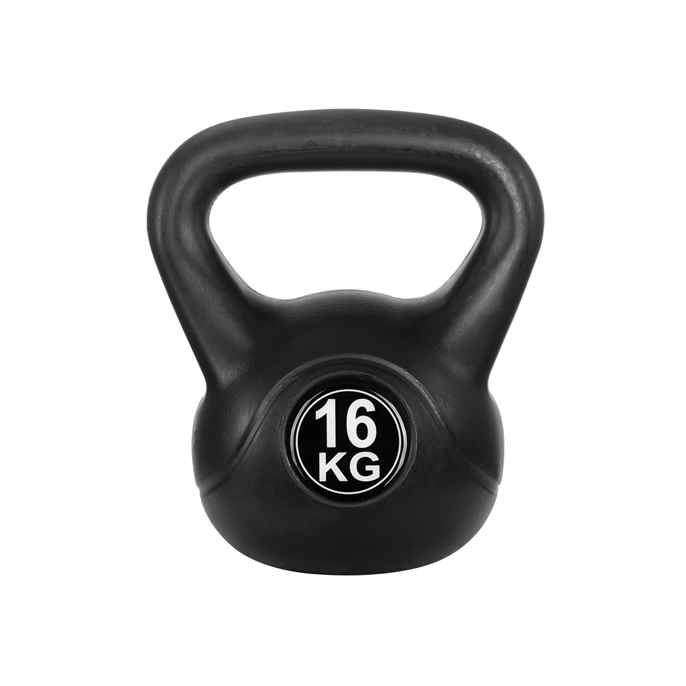 Everfit 16kg Kettlebell Set Weight Lifting Bench Dumbbells Kettle Bell Gym Home - Nurns