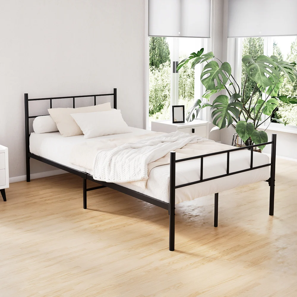 Luanda Metal Bed Frame Platform Foundation Base - King Single - Nurns