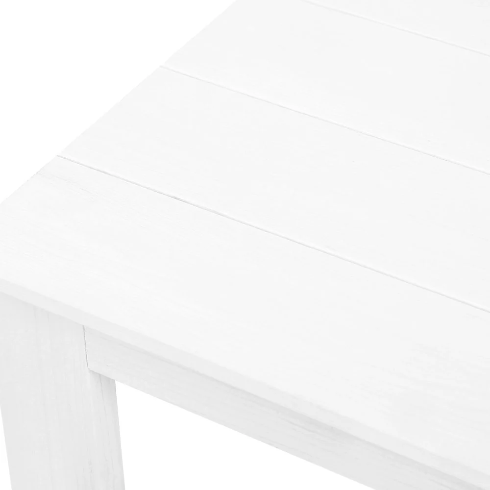 Ruben Wooden Outdoor Side Beach Table - White - Nurns