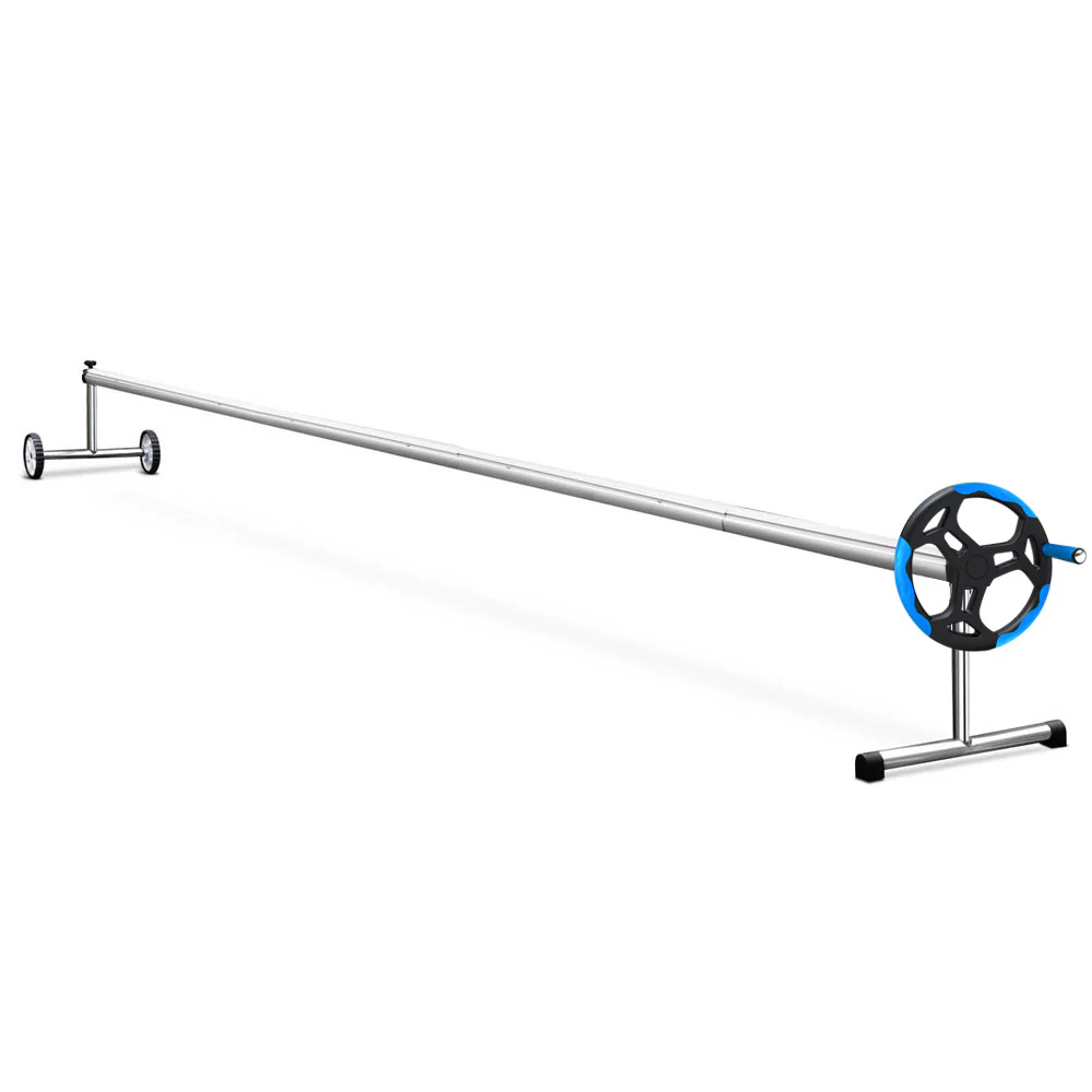 Swimming Pool Cover Roller Reel Adjustable Solar Thermal Blanket Blue - Nurns