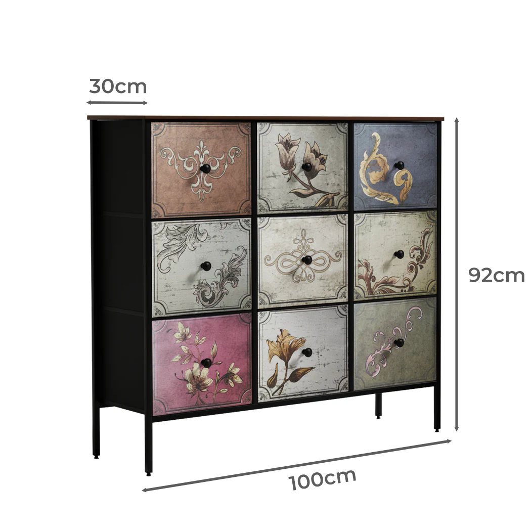 Levede 9 Chest of Drawers Storage Cabinet - Nurns