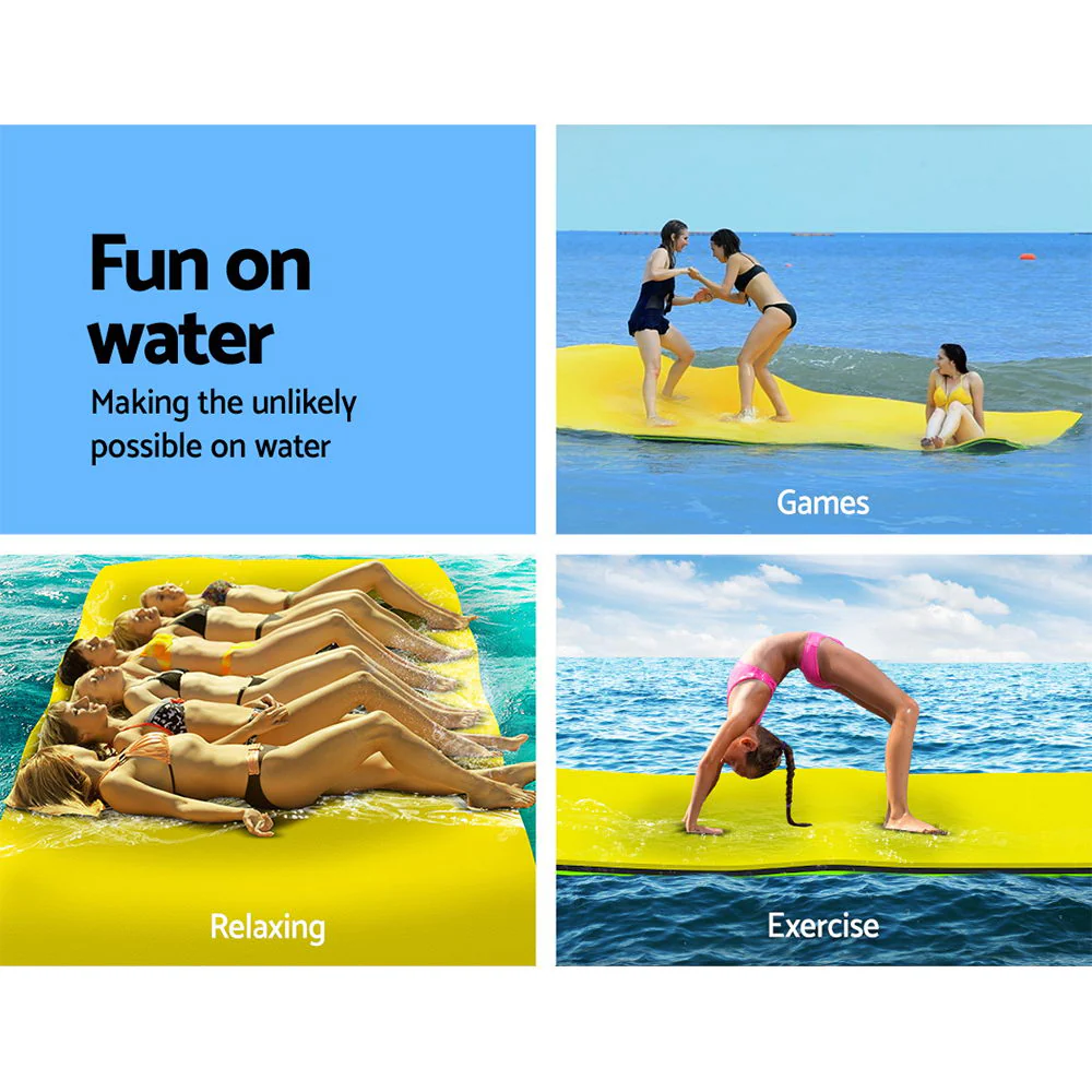 Floating Mat Water Slide Park Stand Up Paddle Pool Sea 365cm - Nurns