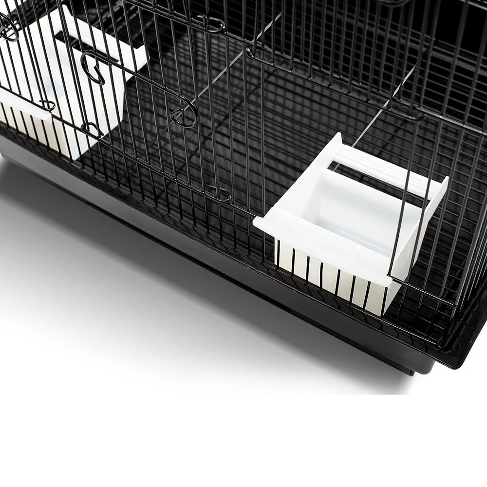 Medium Bird Cage with Perch - Black - Nurns