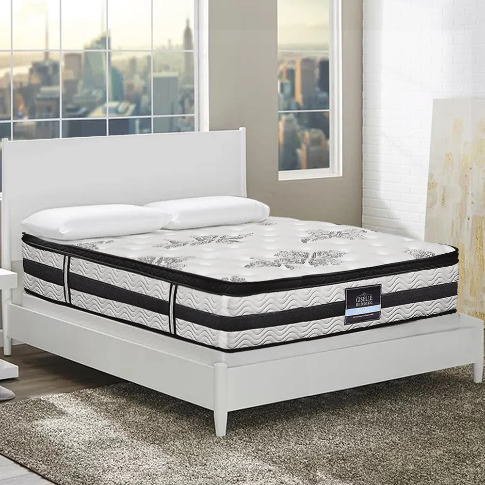 Tranquil Bed & Mattress Package with 34cm Mattress - Black Double - Nurns