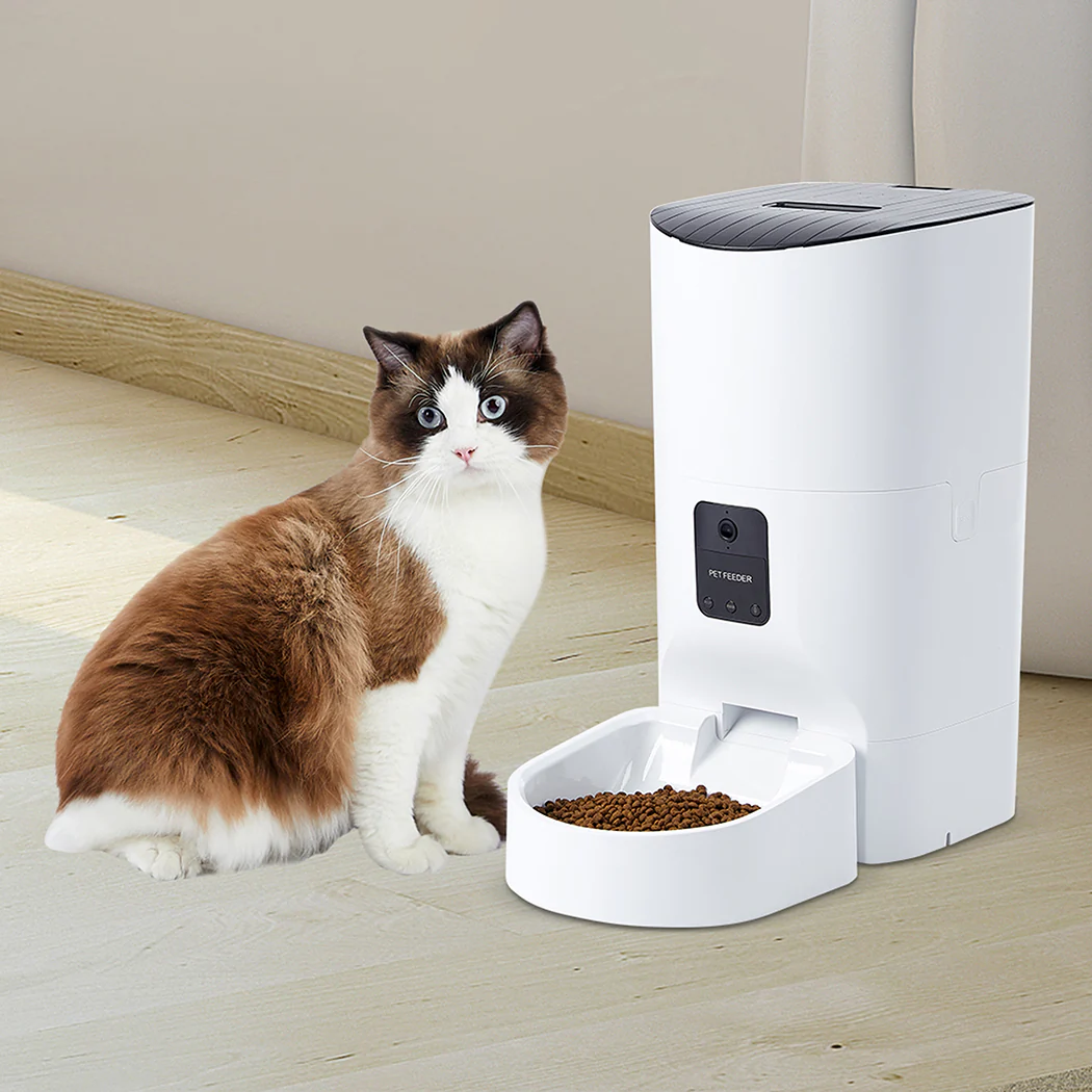 Auto Feeder Pet Automatic Camera Cat Dog Smart Hd Wifi App Food Dispenser - White - Nurns