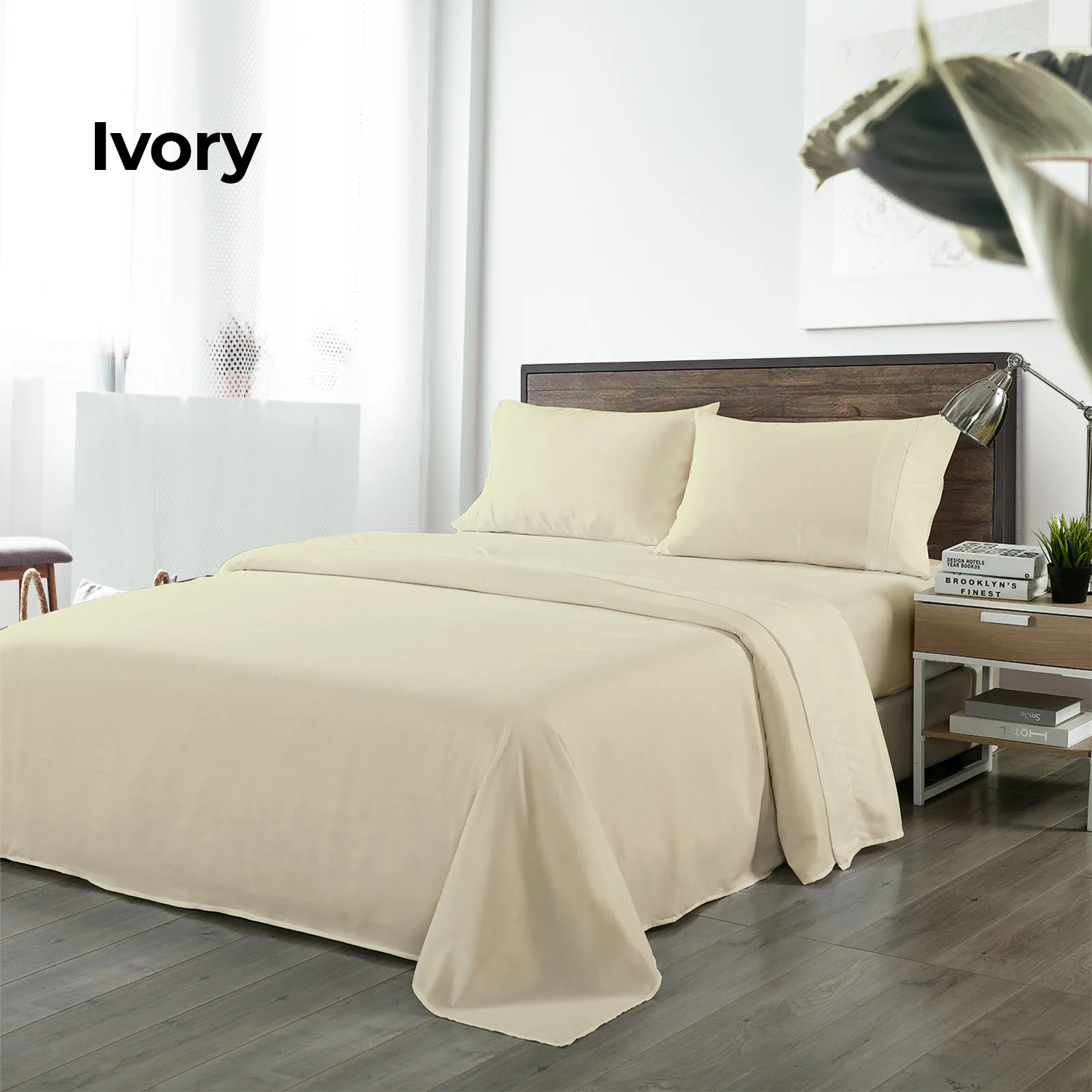 Double Royal Comfort Blended Bamboo Sheet Set Dark Ivory - Nurns