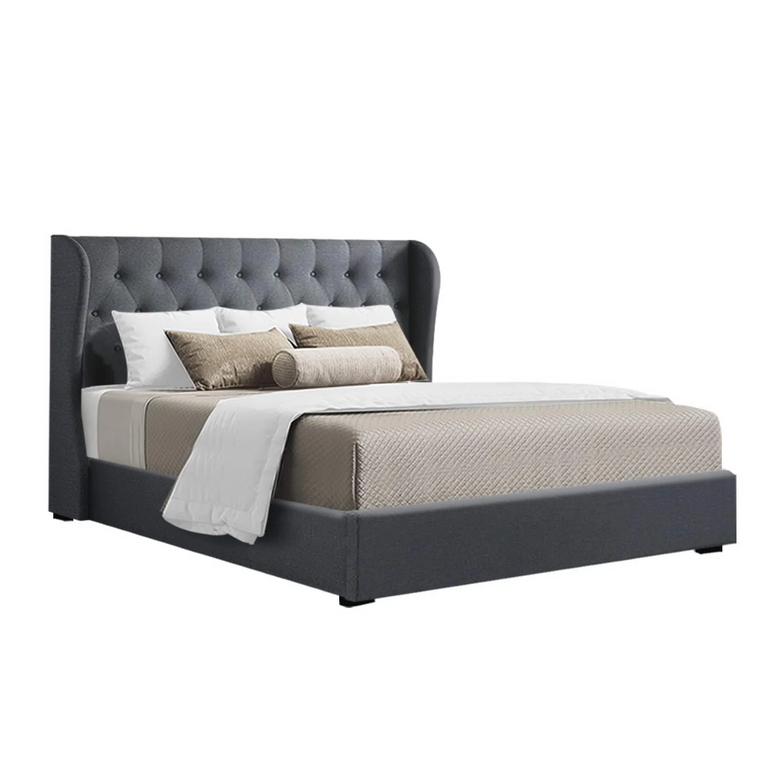 Onyx Bed & Mattress Package - Charcoal King - Nurns