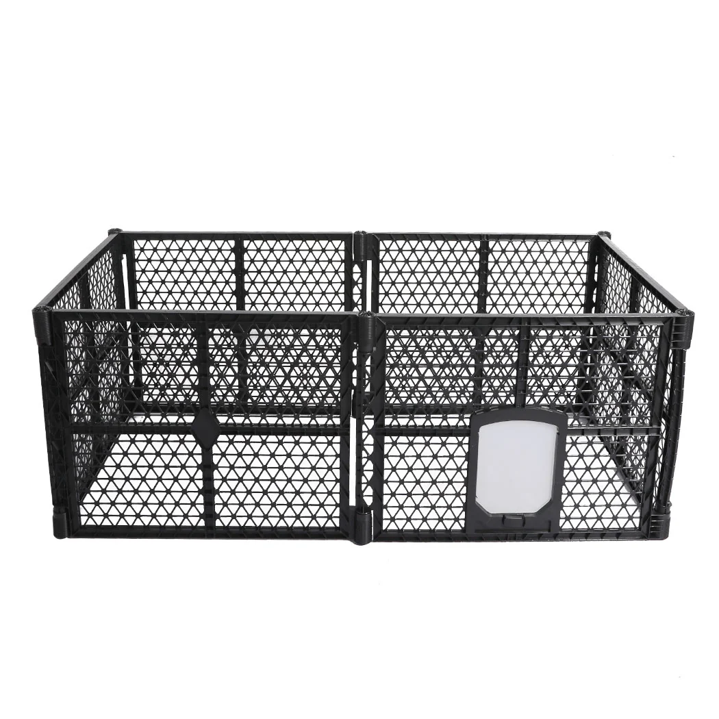 Pet Playpen Foldable Protable Dog Play Pens Plastic Garden Outdoor 6 Panels - Nurns