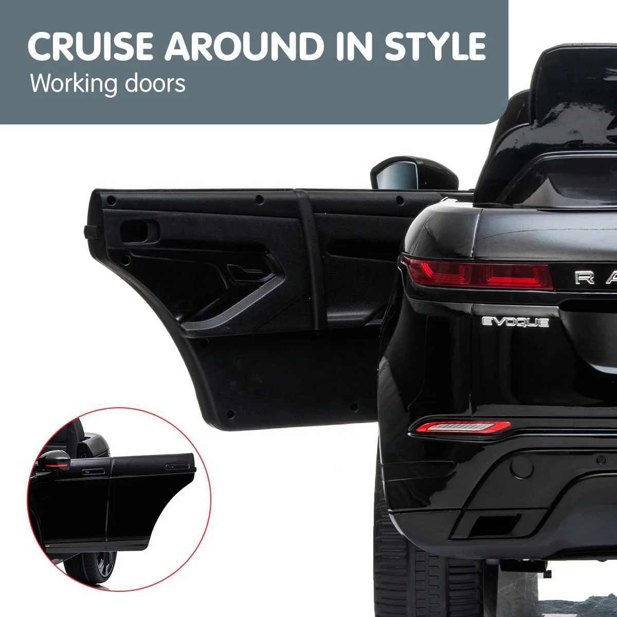 Land Rover Licensed Kids Electric Ride On Car Remote Control - Black - Nurns