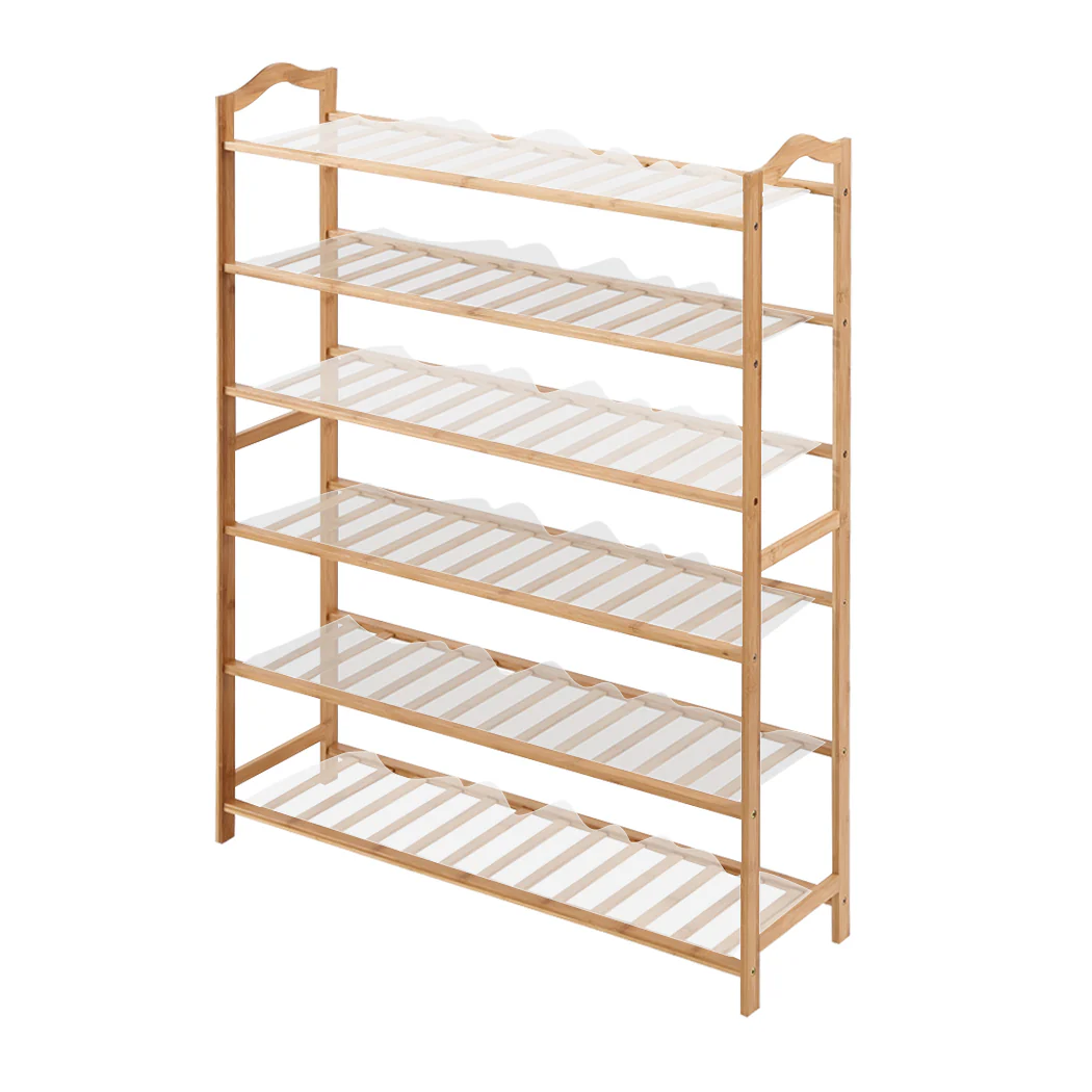 Levede Bamboo Shoe Rack Storage Wooden 70cm - Nurns