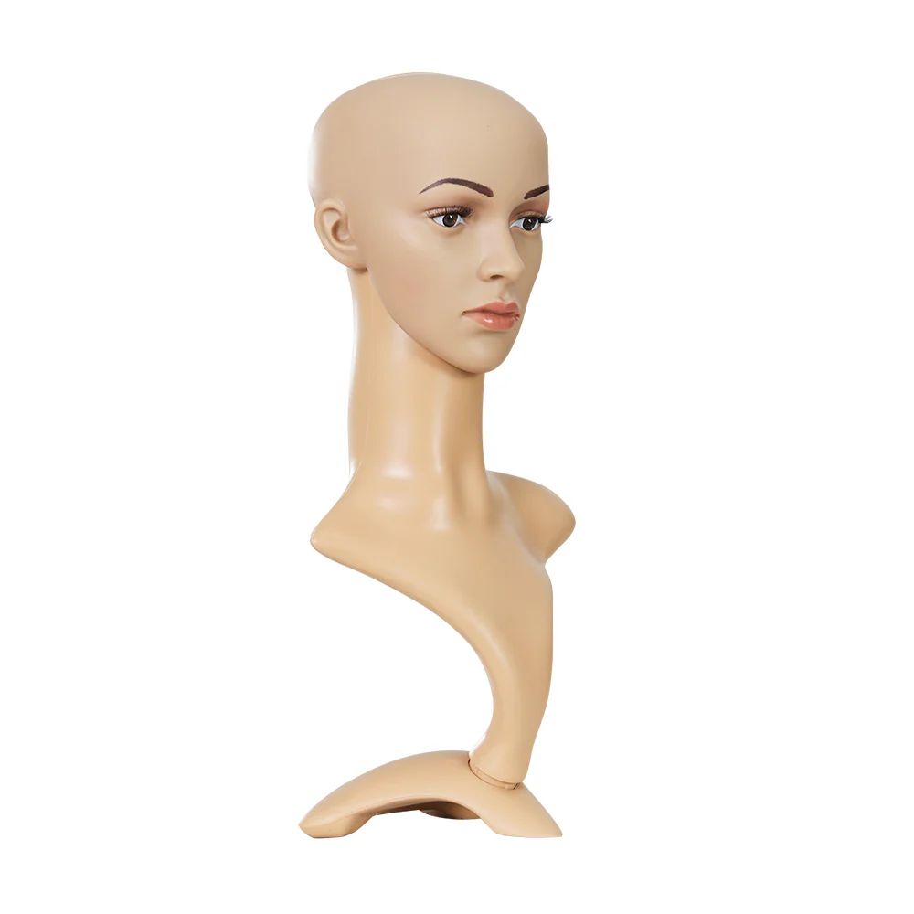 Female Mannequin Head Dummy Model Display Stand - Nurns