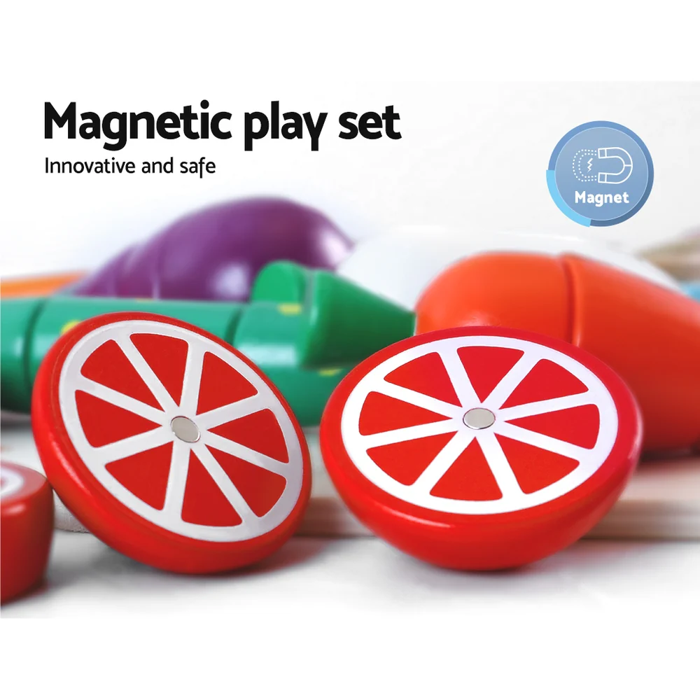 Kids Pretend Play Food Kitchen Wooden Toys Childrens Cooking Utensils Food - Nurns