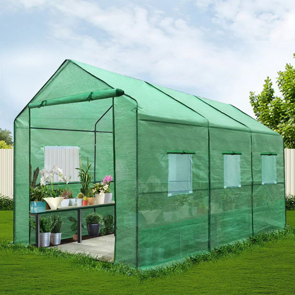 Greenfingers Greenhouse 3.5x2x2M Walk in Green House Tunnel Plant Garden Shed - Nurns