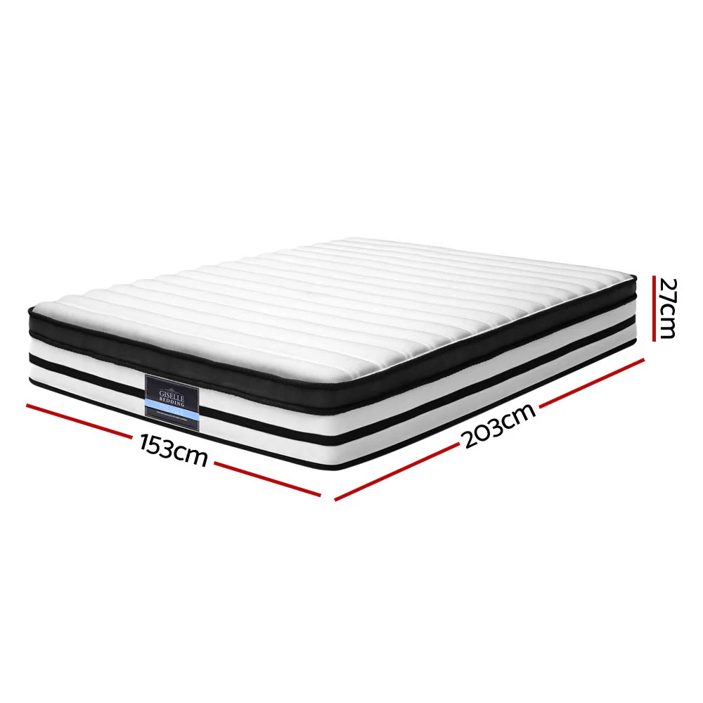 Bailey 27cm Thick Euro Top Pocket Spring Mattress - Queen - Nurns