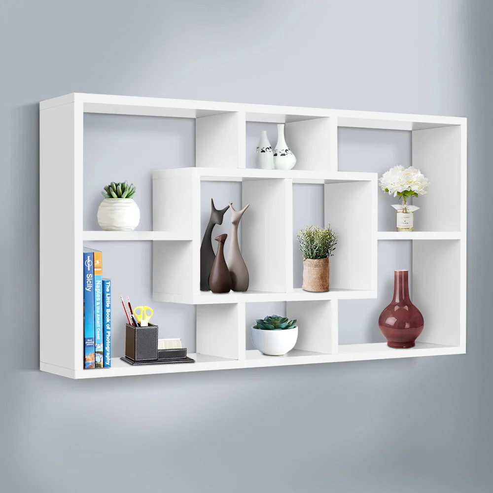 Artiss Floating Wall Shelves Bookshelf White - Nurns