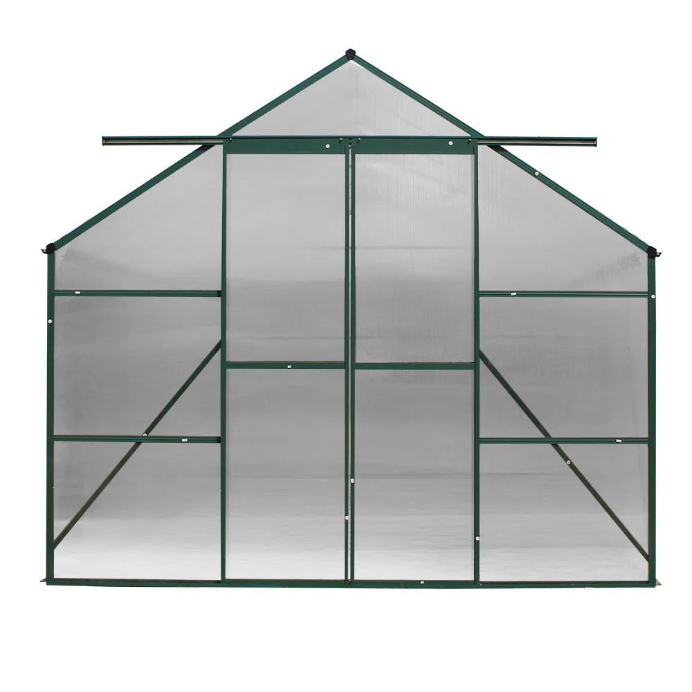 Greenfingers Greenhouse 5.1x2.44x2.1M Aluminium Polycarbonate Green House Garden Shed - Nurns