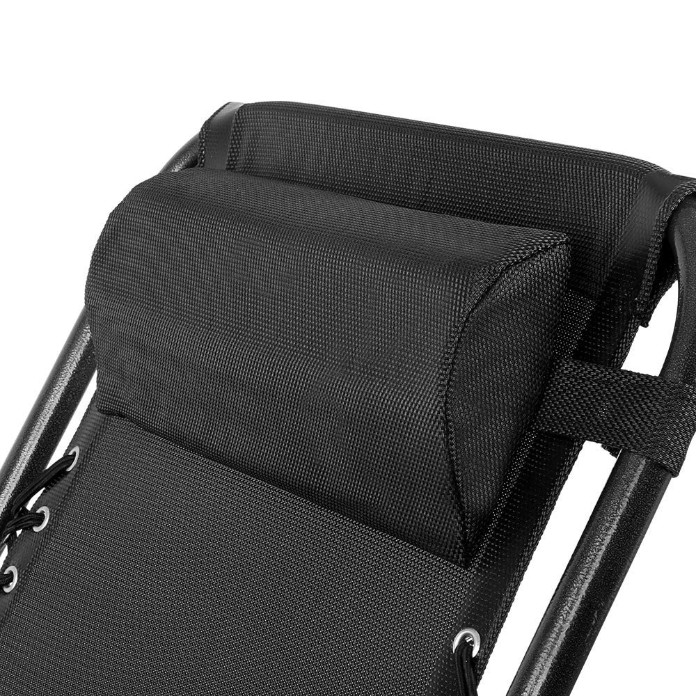 Loughton Zero Gravity Folding Recliner Outdoor Chair - Black - Nurns