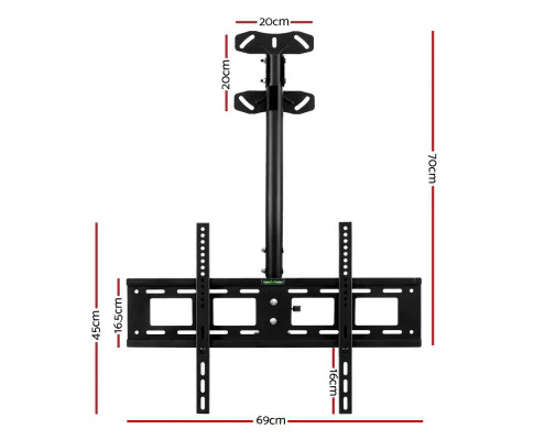 TV Wall Ceiling Mount Bracket Full Motion Tilt Swivel 32 42 50 55 60 65 70 75 inch - Nurns
