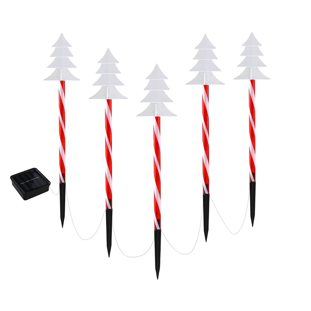 Set of 5 Christmas Lights Path Ground Light Garden Decorations 25 LED - Nurns