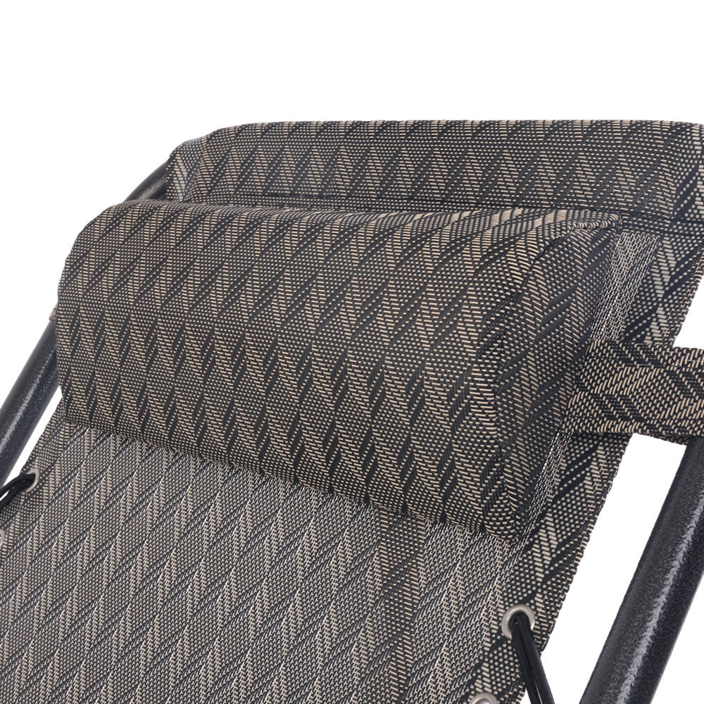 Loughton Set of 2 Zero Gravity Folding Recliner Outdoor Chair - Grey - Nurns
