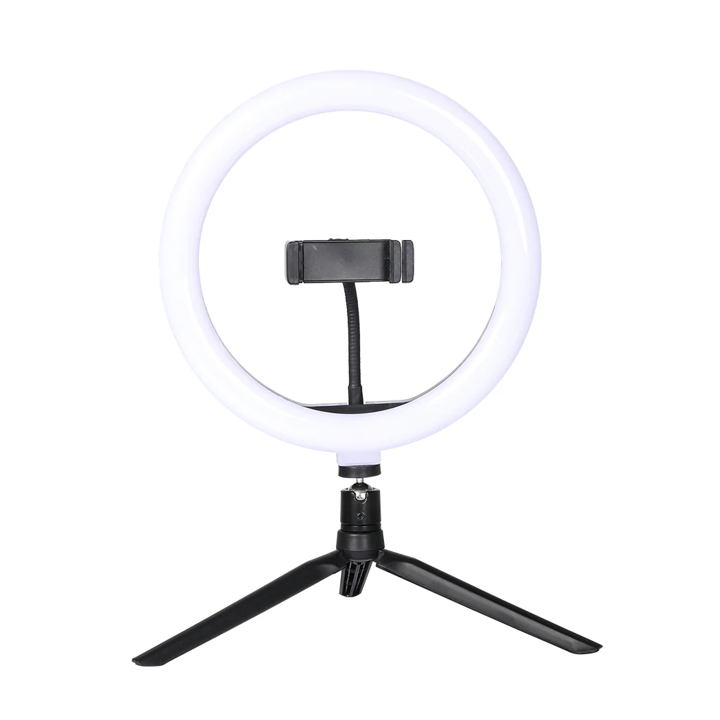 LED Ring Light with Tripod Stand Phone Holder Dimmable Studio Photo Makeup Lamp Type1 - Nurns