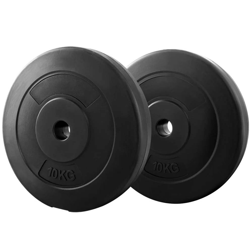 Everfit Weight Plates Standard 2X 10kg Barbell Plate Weight Lifting - Nurns