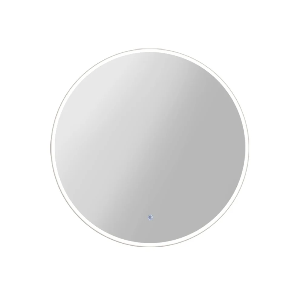 LED Wall Mirror Bathroom Mirrors With Light 90CM Decor Round Decorative - Nurns