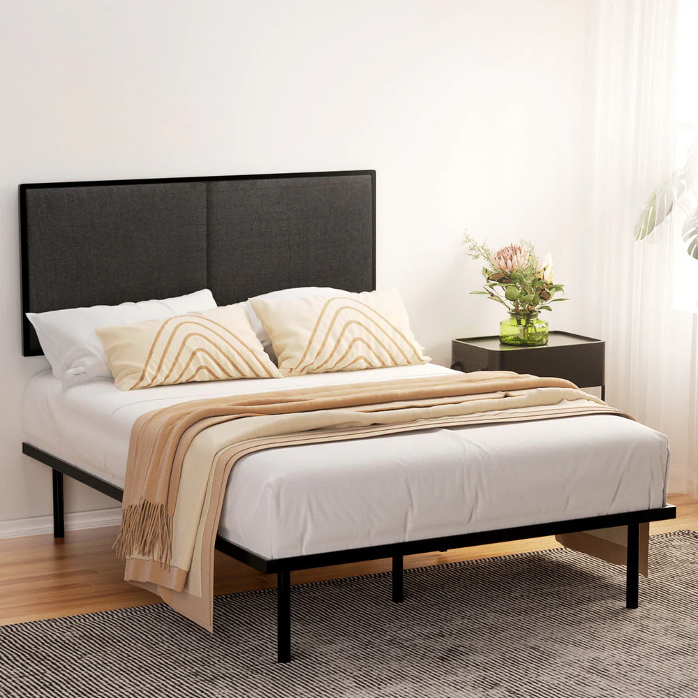 Camly Bed & Mattress Package with 34cm Mattress - Black Double - Nurns