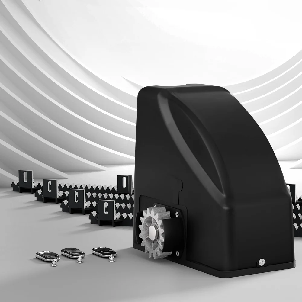 Automatic Sliding Gate Opener Kit Electric 4M 600kg 3 Control Remotes - Nurns