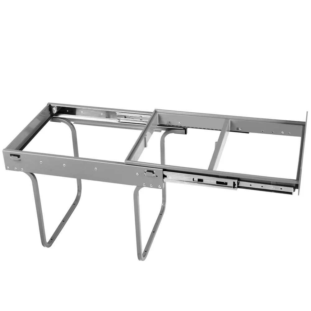 Pull Out Bin Kitchen Double Basket 2X20L Grey - Nurns