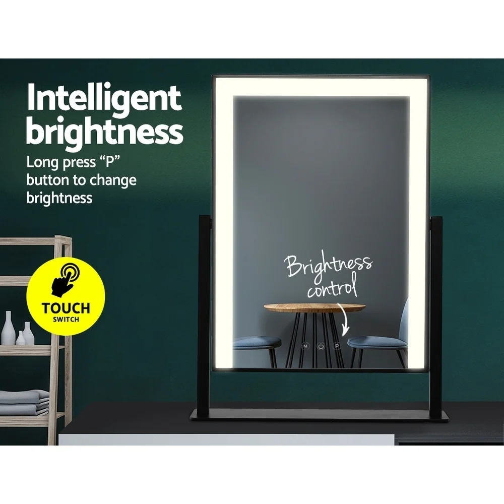 Hollywood Makeup Mirror With Light LED Strip Standing Tabletop Vanity - Nurns