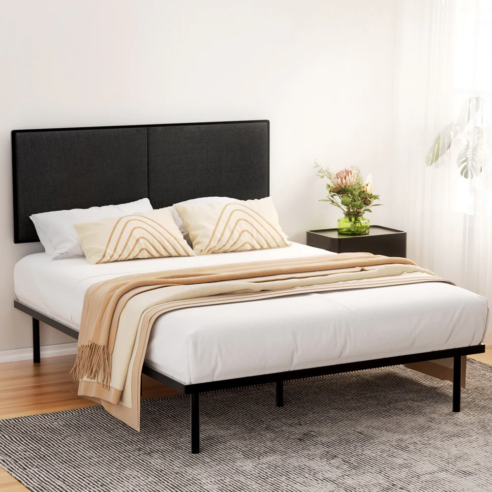 Sevie Bed Frame Metal Frame - Black Queen - Nurns