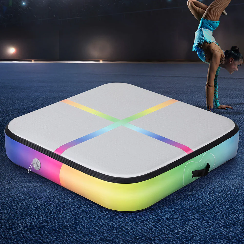 Everfit 1m Air Track Mat Inflatable Gymnastics Tumbling Mat Colourful - Nurns