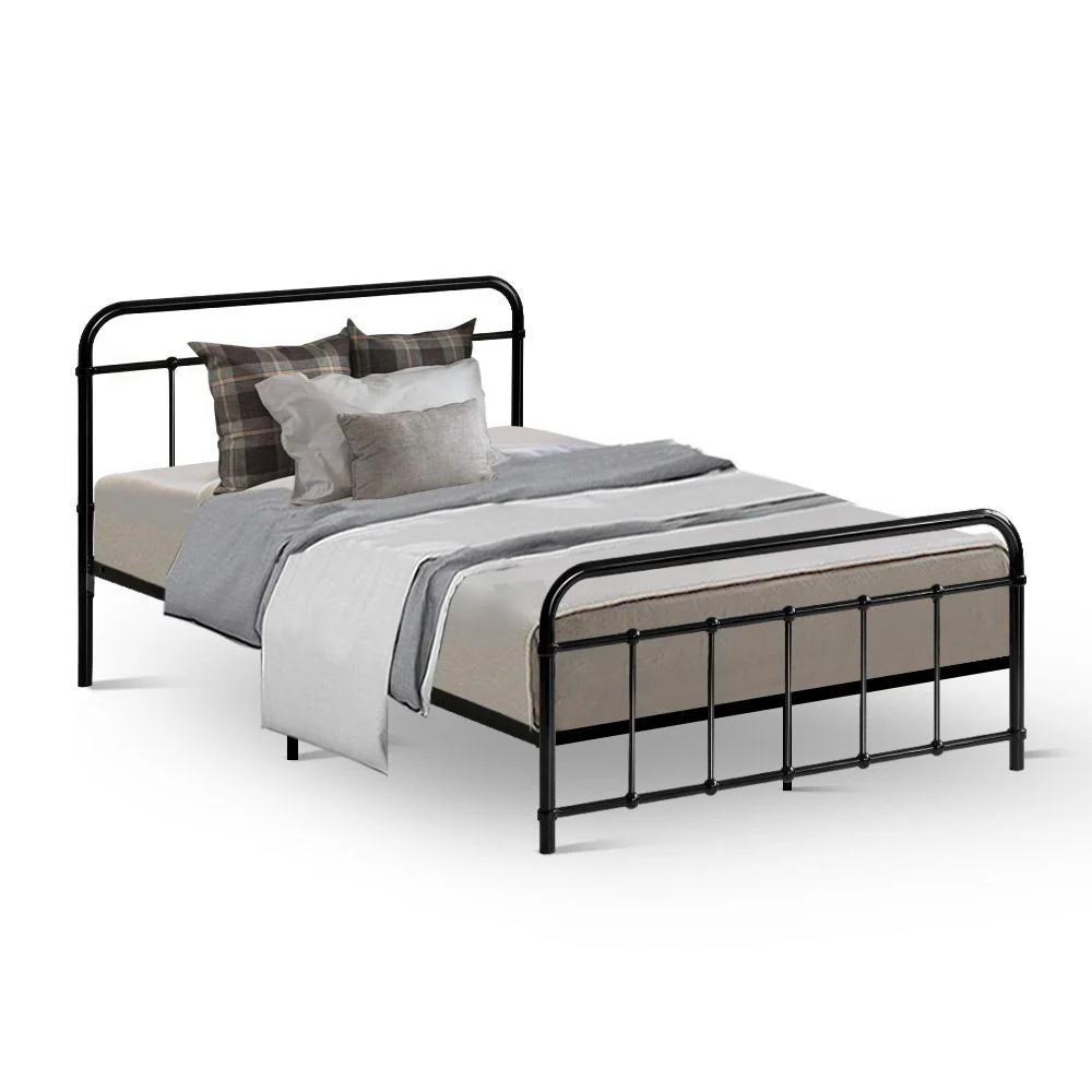 Kyoto Black Metal Bed Frame - King Single - Nurns